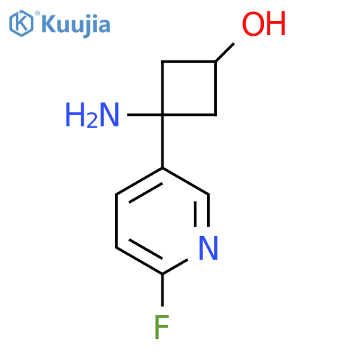 3-amino-3-(6-fluoropyridin-3-yl)cyclobutan-1-ol structure