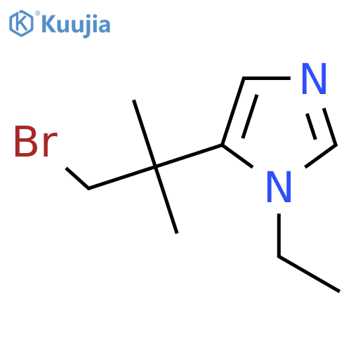 5-(1-bromo-2-methylpropan-2-yl)-1-ethyl-1H-imidazole structure