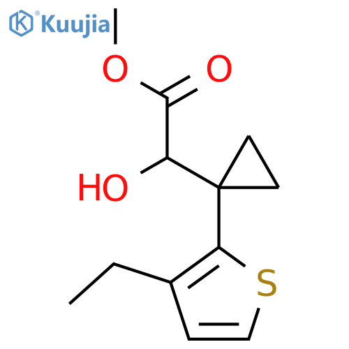 methyl 2-1-(3-ethylthiophen-2-yl)cyclopropyl-2-hydroxyacetate structure