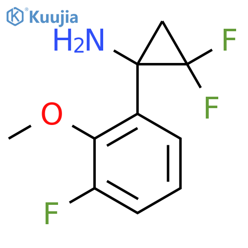 2,2-difluoro-1-(3-fluoro-2-methoxyphenyl)cyclopropan-1-amine structure