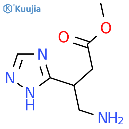 methyl 4-amino-3-(1H-1,2,4-triazol-3-yl)butanoate structure