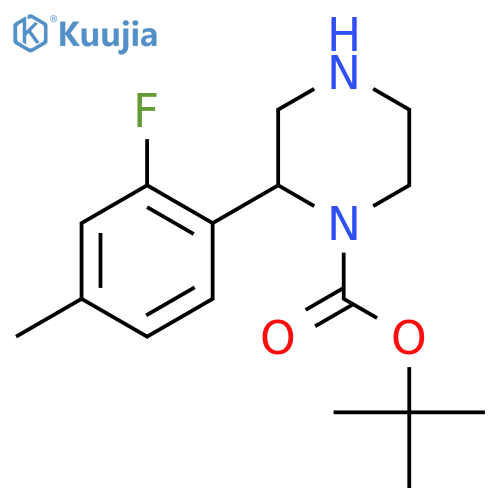 tert-butyl 2-(2-fluoro-4-methylphenyl)piperazine-1-carboxylate structure