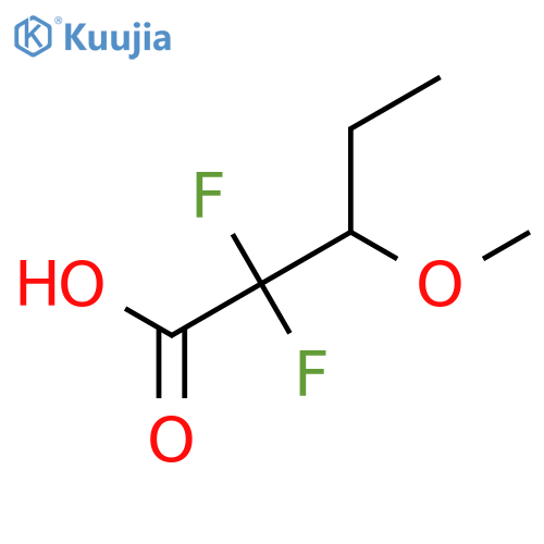 2,2-difluoro-3-methoxypentanoic acid structure