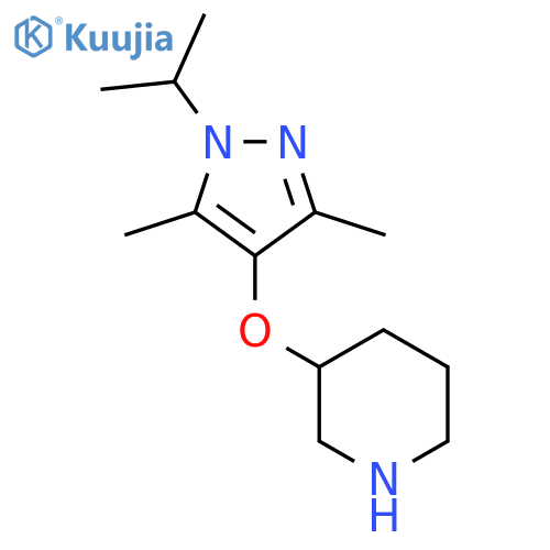 3-{3,5-dimethyl-1-(propan-2-yl)-1H-pyrazol-4-yloxy}piperidine structure