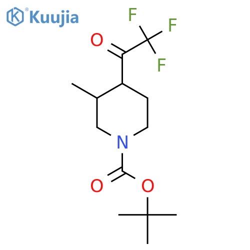 tert-butyl 3-methyl-4-(trifluoroacetyl)piperidine-1-carboxylate structure