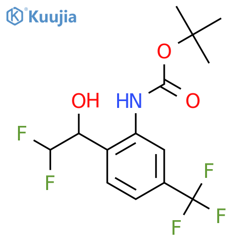 tert-butyl N-2-(2,2-difluoro-1-hydroxyethyl)-5-(trifluoromethyl)phenylcarbamate structure