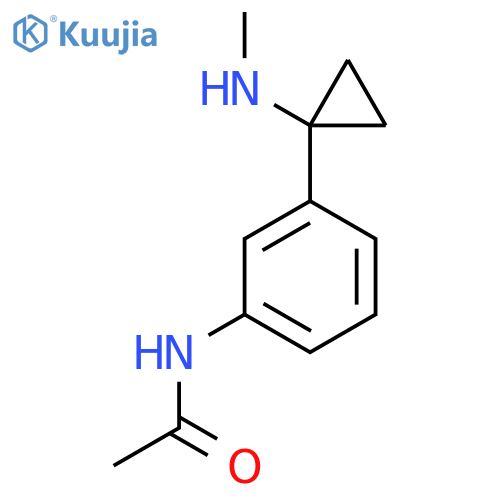 N-{3-1-(methylamino)cyclopropylphenyl}acetamide structure