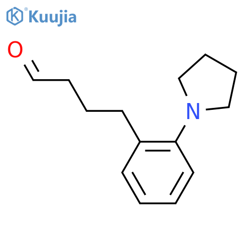 4-2-(pyrrolidin-1-yl)phenylbutanal structure