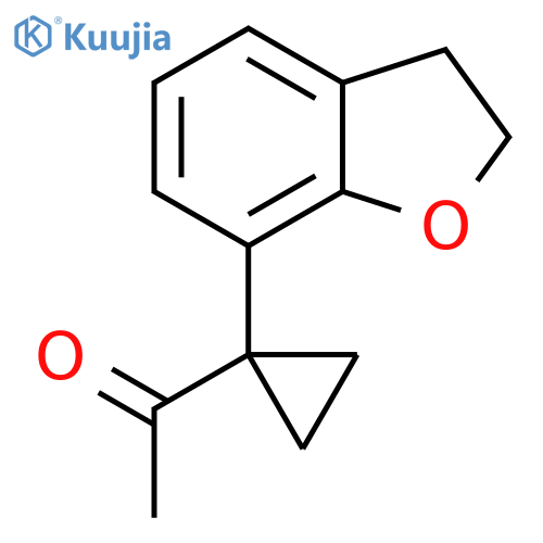 1-1-(2,3-dihydro-1-benzofuran-7-yl)cyclopropylethan-1-one structure