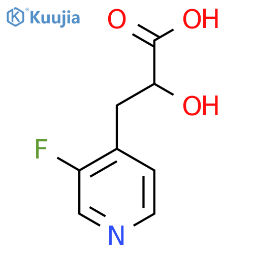 3-(3-fluoropyridin-4-yl)-2-hydroxypropanoic acid structure