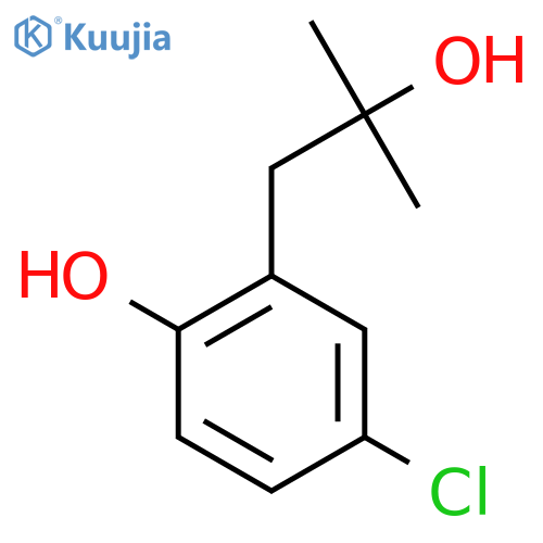 4-chloro-2-(2-hydroxy-2-methylpropyl)phenol structure