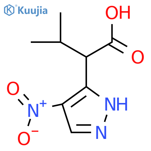 3-methyl-2-(4-nitro-1H-pyrazol-3-yl)butanoic acid structure