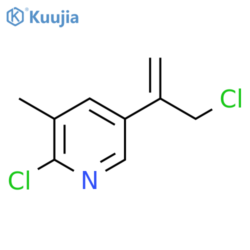 2-chloro-5-(3-chloroprop-1-en-2-yl)-3-methylpyridine structure