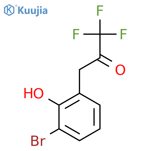 3-(3-bromo-2-hydroxyphenyl)-1,1,1-trifluoropropan-2-one structure