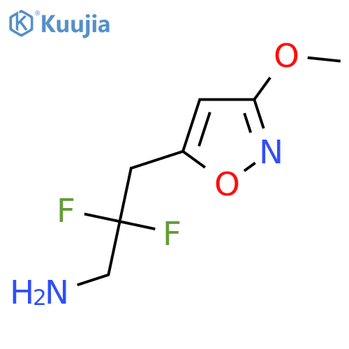 2,2-difluoro-3-(3-methoxy-1,2-oxazol-5-yl)propan-1-amine structure