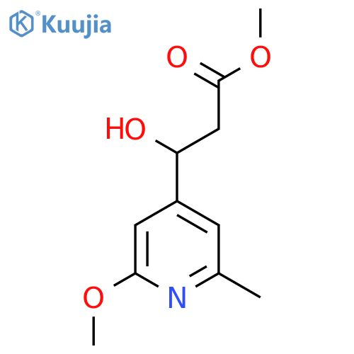 methyl 3-hydroxy-3-(2-methoxy-6-methylpyridin-4-yl)propanoate structure
