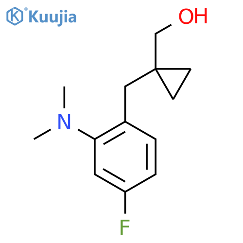 (1-{2-(dimethylamino)-4-fluorophenylmethyl}cyclopropyl)methanol structure