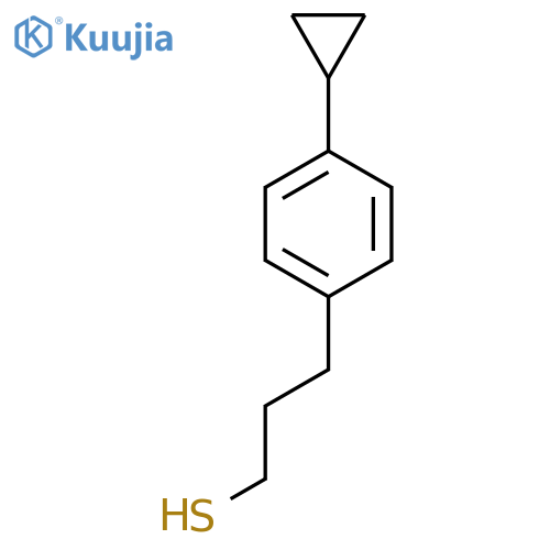 3-(4-cyclopropylphenyl)propane-1-thiol structure