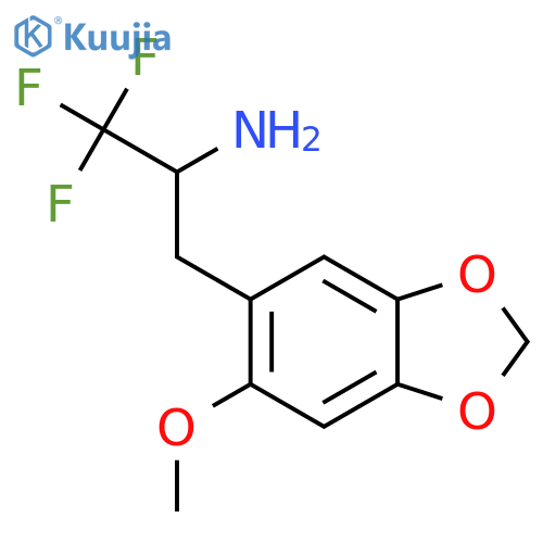 1,1,1-trifluoro-3-(6-methoxy-1,3-dioxaindan-5-yl)propan-2-amine structure