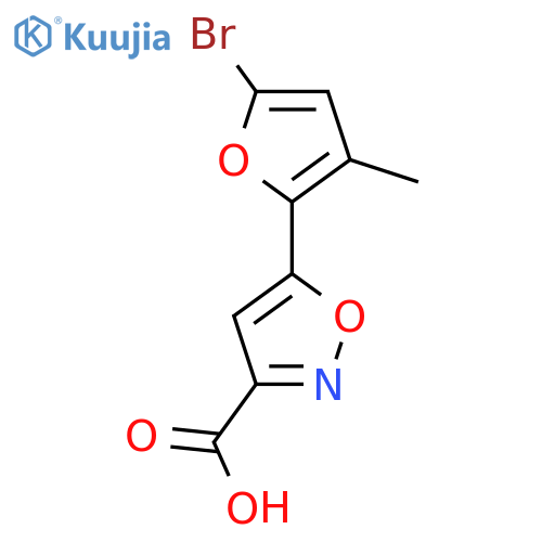 5-(5-bromo-3-methylfuran-2-yl)-1,2-oxazole-3-carboxylic acid structure