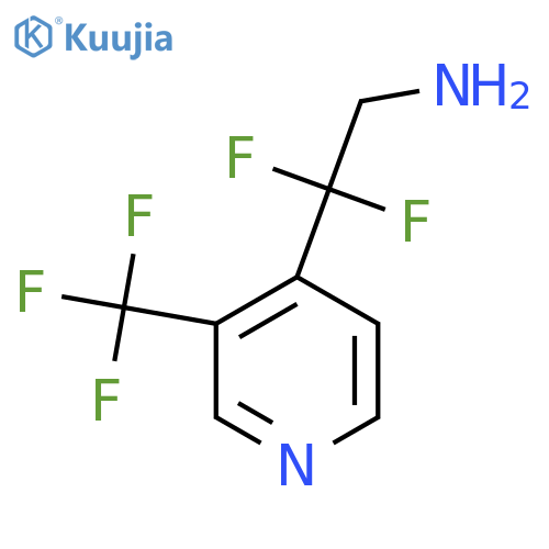 2,2-difluoro-2-3-(trifluoromethyl)pyridin-4-ylethan-1-amine structure