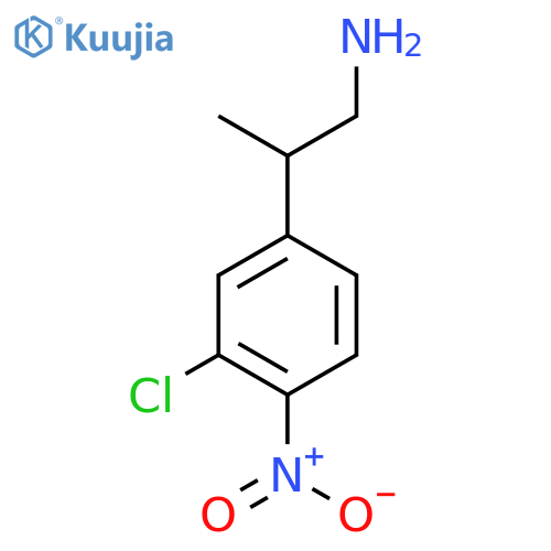 2-(3-chloro-4-nitrophenyl)propan-1-amine structure