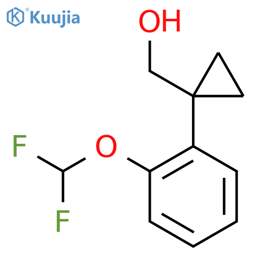 {1-2-(difluoromethoxy)phenylcyclopropyl}methanol structure