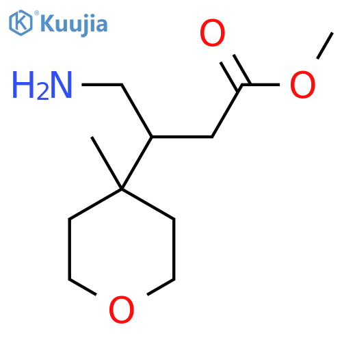 methyl 4-amino-3-(4-methyloxan-4-yl)butanoate structure