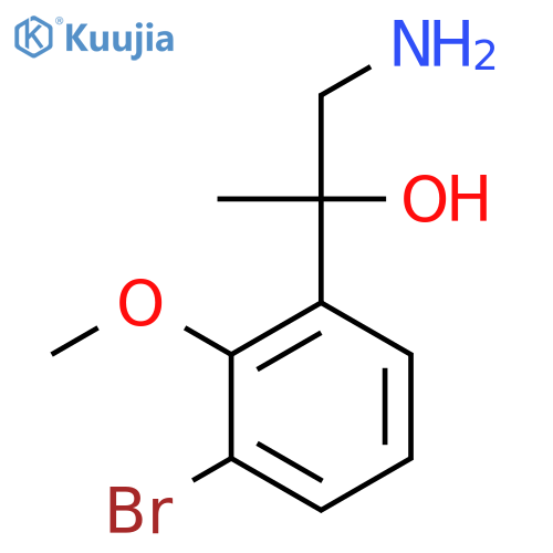 1-amino-2-(3-bromo-2-methoxyphenyl)propan-2-ol structure