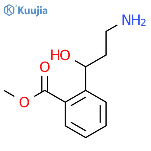 methyl 2-(3-amino-1-hydroxypropyl)benzoate structure
