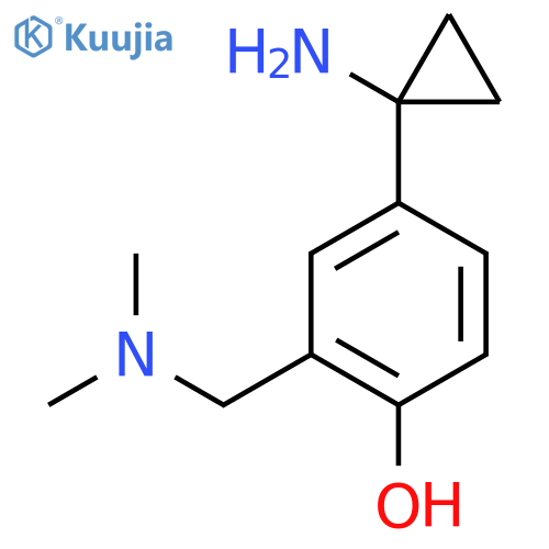 4-(1-aminocyclopropyl)-2-(dimethylamino)methylphenol structure