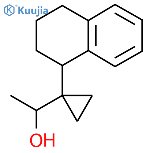 1-1-(1,2,3,4-tetrahydronaphthalen-1-yl)cyclopropylethan-1-ol structure