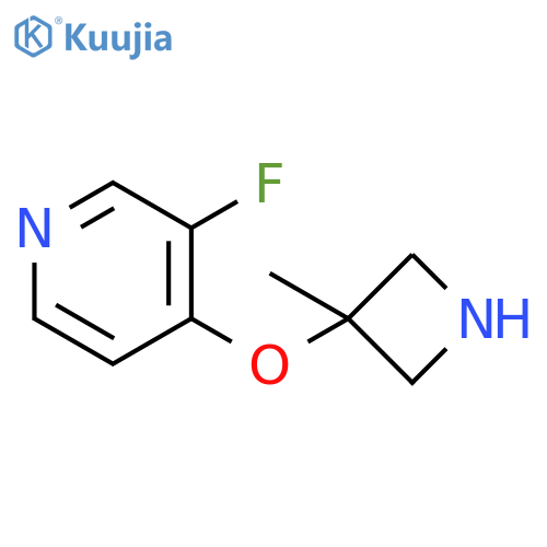 3-fluoro-4-(3-methylazetidin-3-yl)oxypyridine structure