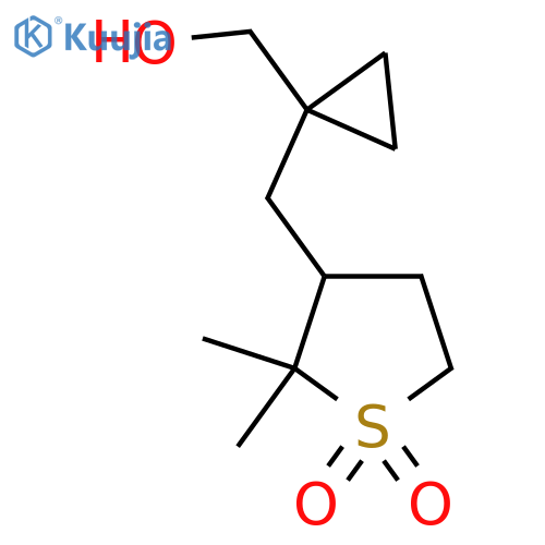 3-{1-(hydroxymethyl)cyclopropylmethyl}-2,2-dimethyl-1lambda6-thiolane-1,1-dione structure