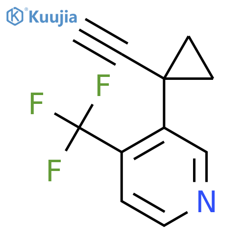 3-(1-ethynylcyclopropyl)-4-(trifluoromethyl)pyridine structure