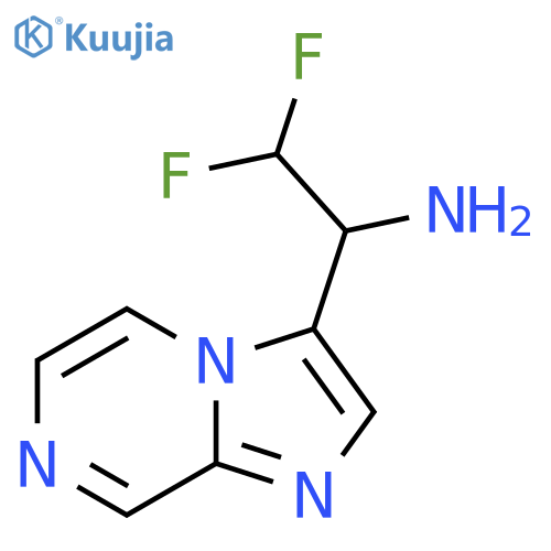 2,2-difluoro-1-{imidazo1,2-apyrazin-3-yl}ethan-1-amine structure