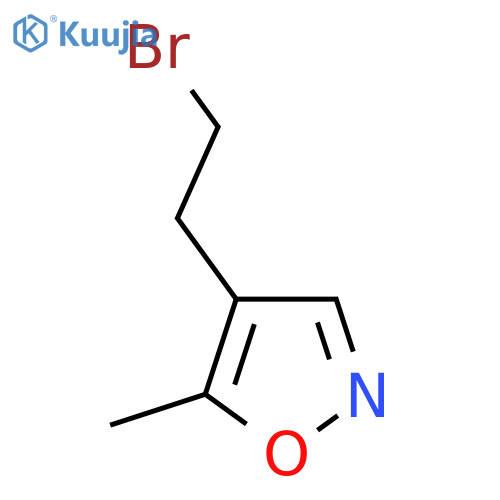 4-(2-bromoethyl)-5-methyl-1,2-oxazole structure
