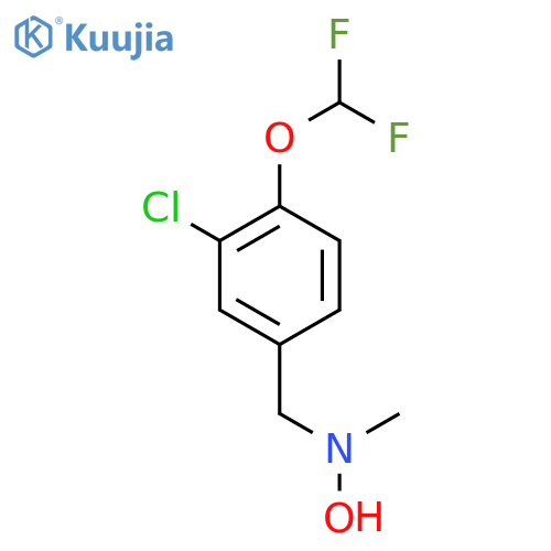 N-{3-chloro-4-(difluoromethoxy)phenylmethyl}-N-methylhydroxylamine structure