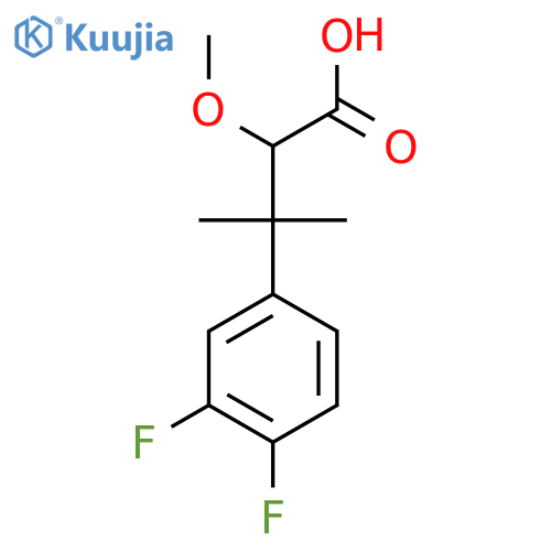 3-(3,4-difluorophenyl)-2-methoxy-3-methylbutanoic acid structure