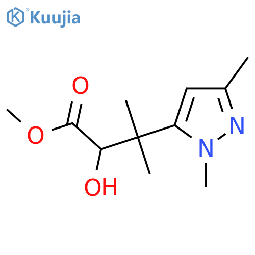 methyl 3-(1,3-dimethyl-1H-pyrazol-5-yl)-2-hydroxy-3-methylbutanoate structure