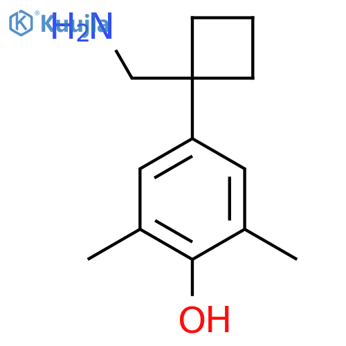 4-1-(aminomethyl)cyclobutyl-2,6-dimethylphenol structure