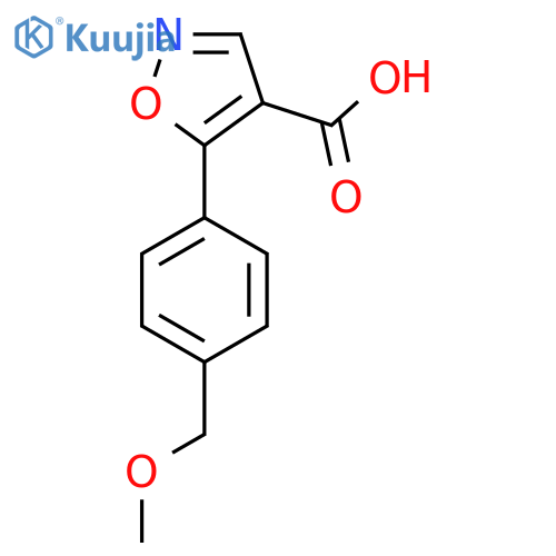 5-4-(methoxymethyl)phenyl-1,2-oxazole-4-carboxylic acid structure