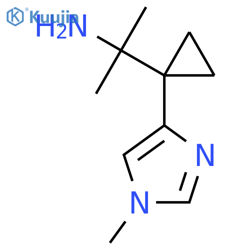 2-1-(1-methyl-1H-imidazol-4-yl)cyclopropylpropan-2-amine structure