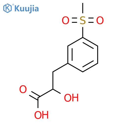 2-hydroxy-3-(3-methanesulfonylphenyl)propanoic acid structure