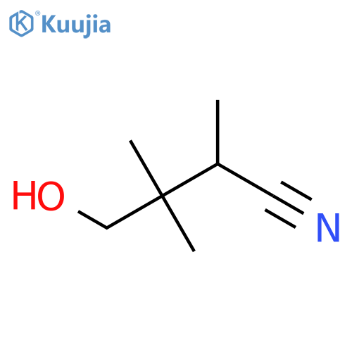 4-hydroxy-2,3,3-trimethylbutanenitrile structure