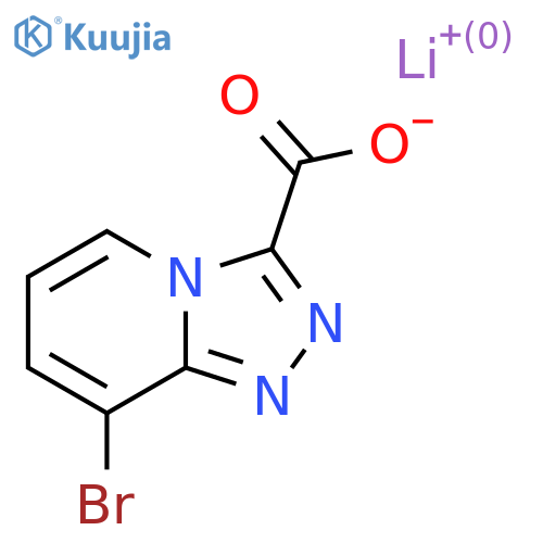 lithium(1+) ion 8-bromo-1,2,4triazolo4,3-apyridine-3-carboxylate structure