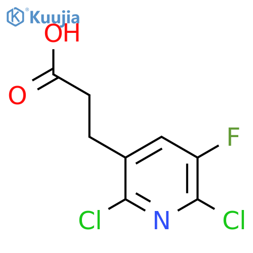 3-(2,6-dichloro-5-fluoropyridin-3-yl)propanoic acid structure