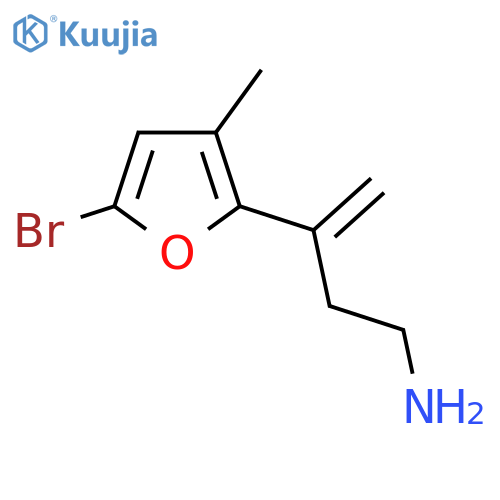 3-(5-bromo-3-methylfuran-2-yl)but-3-en-1-amine structure