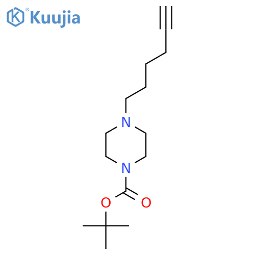 tert-butyl 4-(hex-5-yn-1-yl)piperazine-1-carboxylate structure