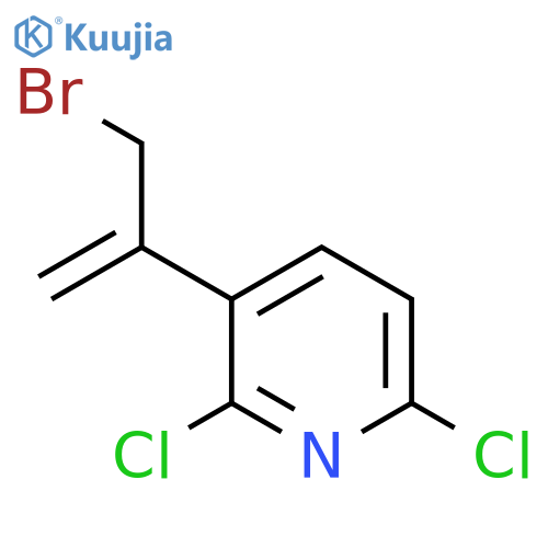3-(3-bromoprop-1-en-2-yl)-2,6-dichloropyridine structure